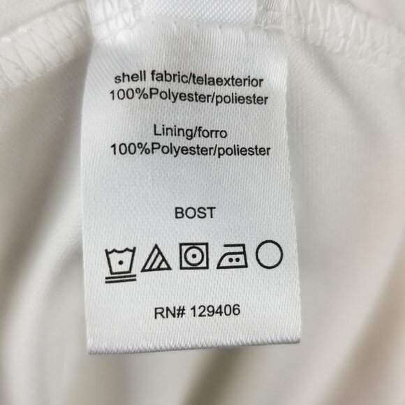 Venus White Chenille Dot Tiered Mini Dress with Long Sheer Sleeves Size Small - Picture 10 of 11